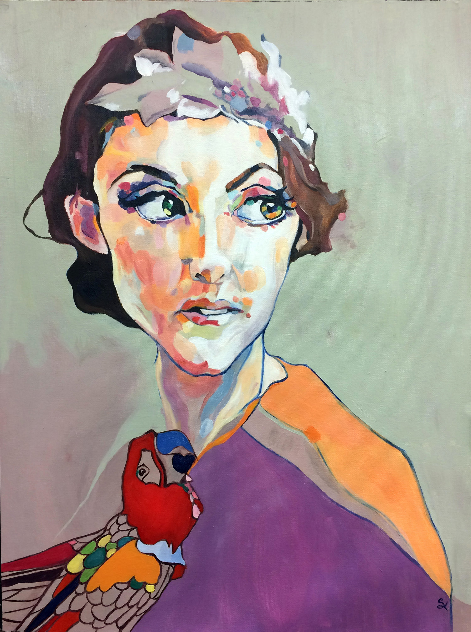Girl and Parrot The Belmont Literary Journal
